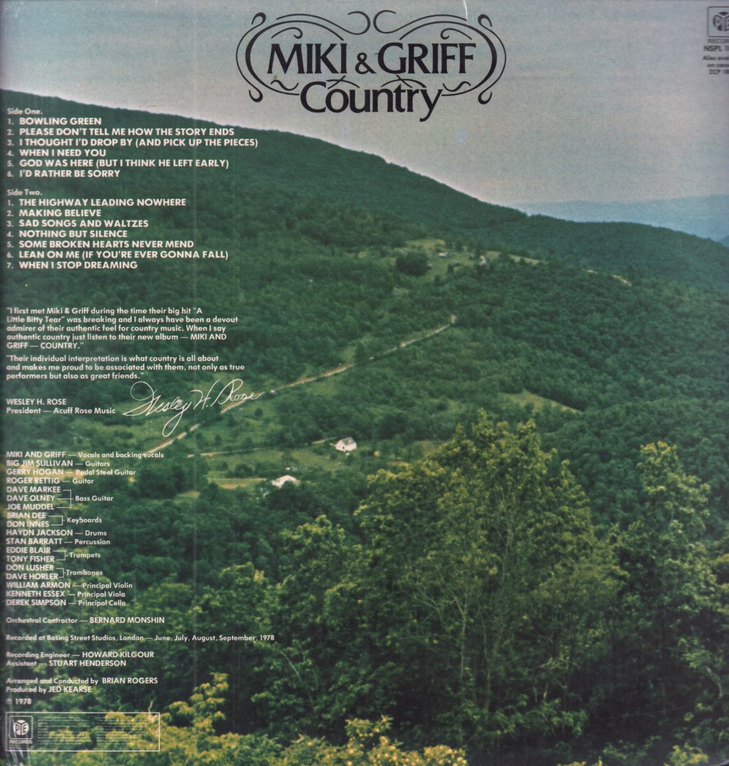 Miki And Griff - Country - Lp