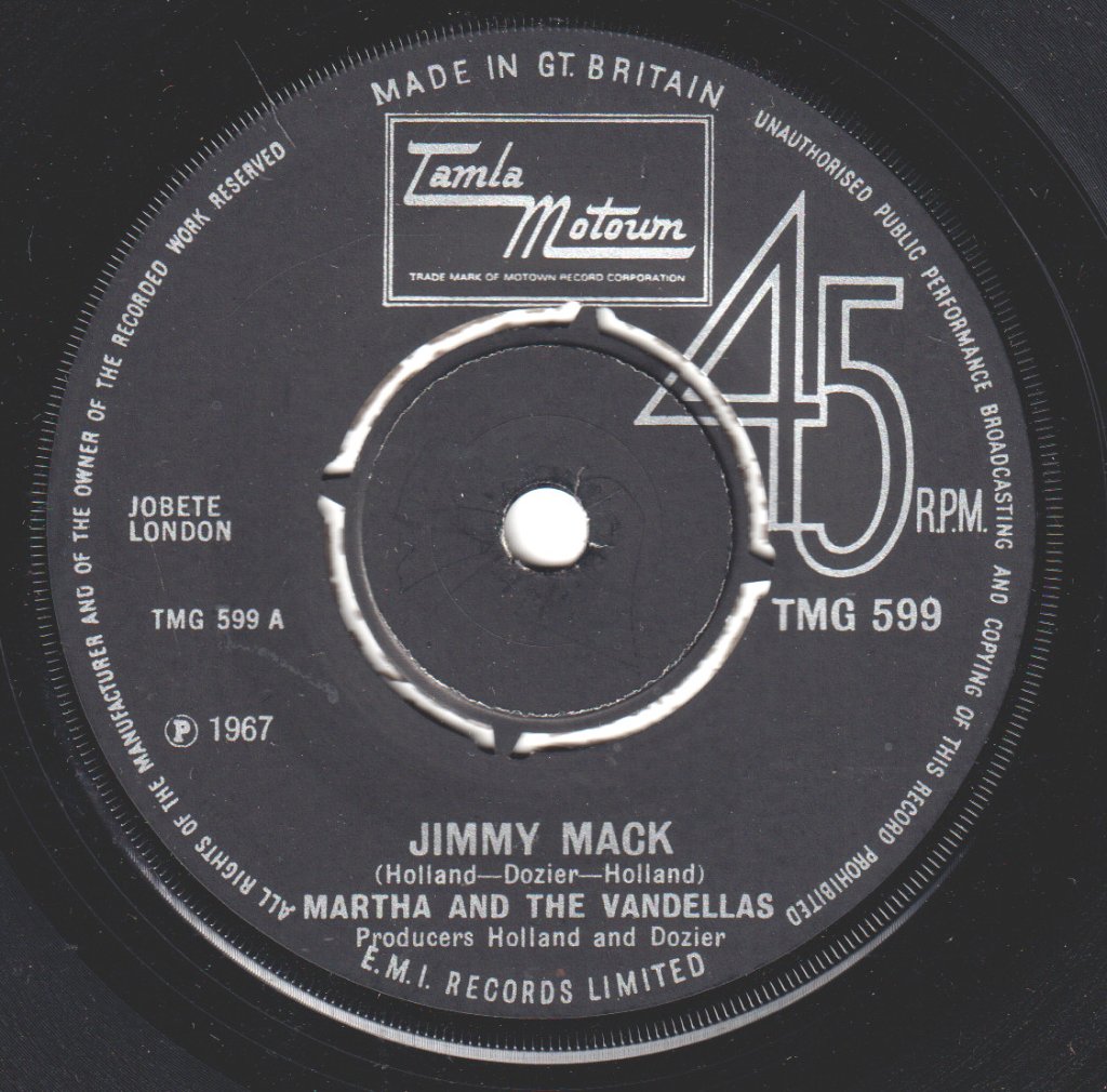 Martha And The Vandellas - Jimmy Mack - 7 Inch