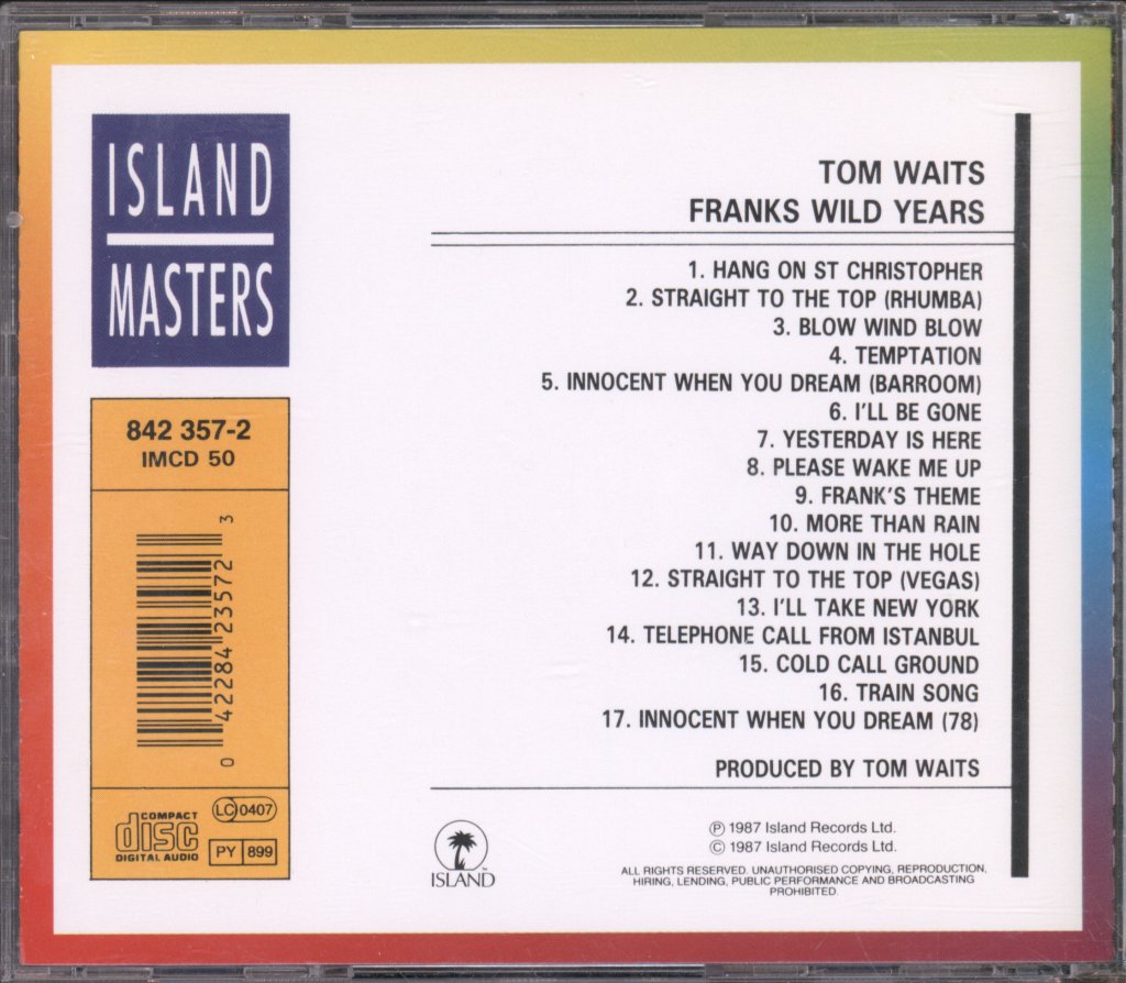 Tom Waits - Franks Wild Years - Cd