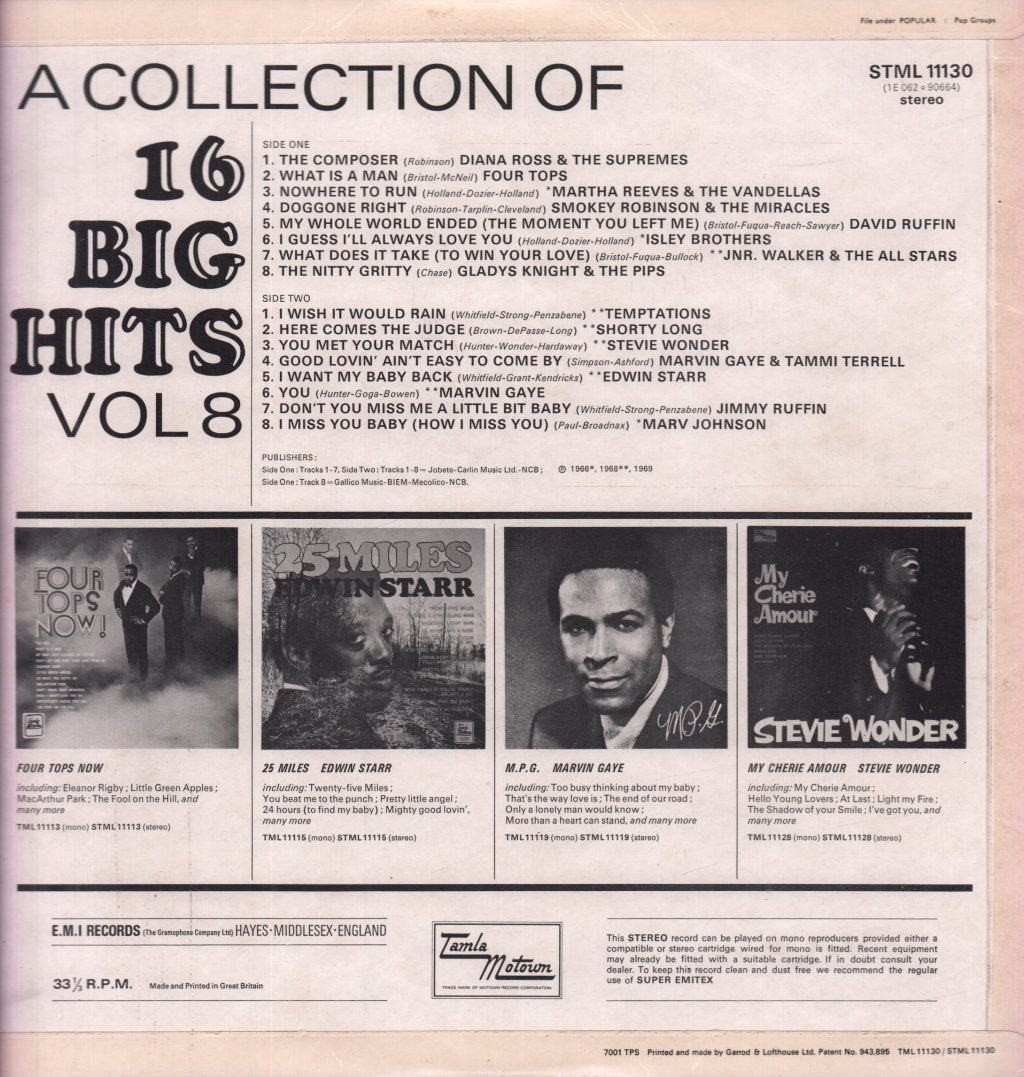 Various Artists - A Collection Of 16 Big Hits Vol 8 - Lp
