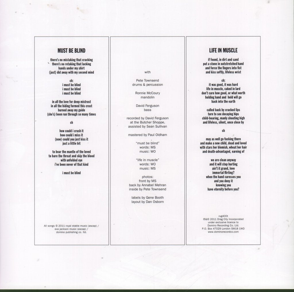 Matt Sweeney And Bonnie Prince Billy - Must Be Blind - 10 Inch
