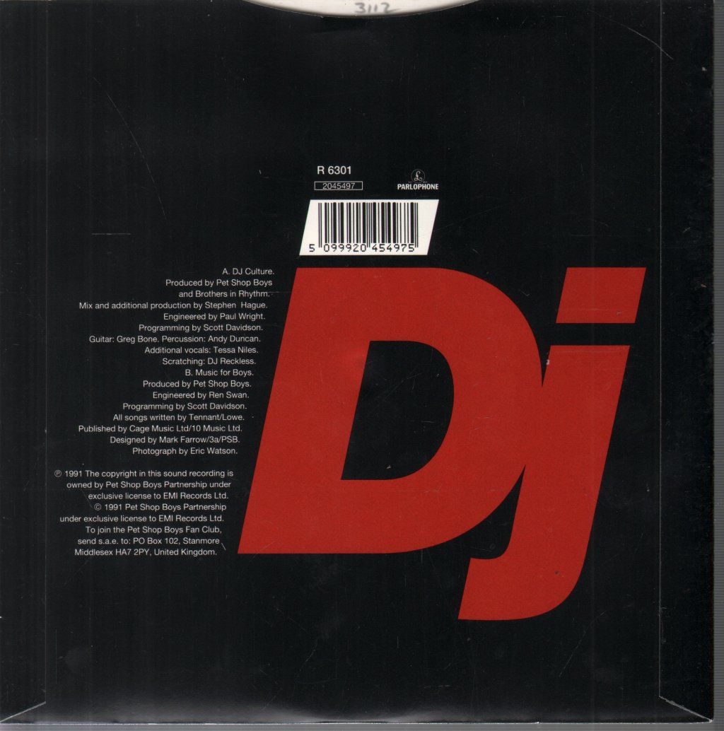 Pet Shop Boys - Dj Culture - 7 Inch