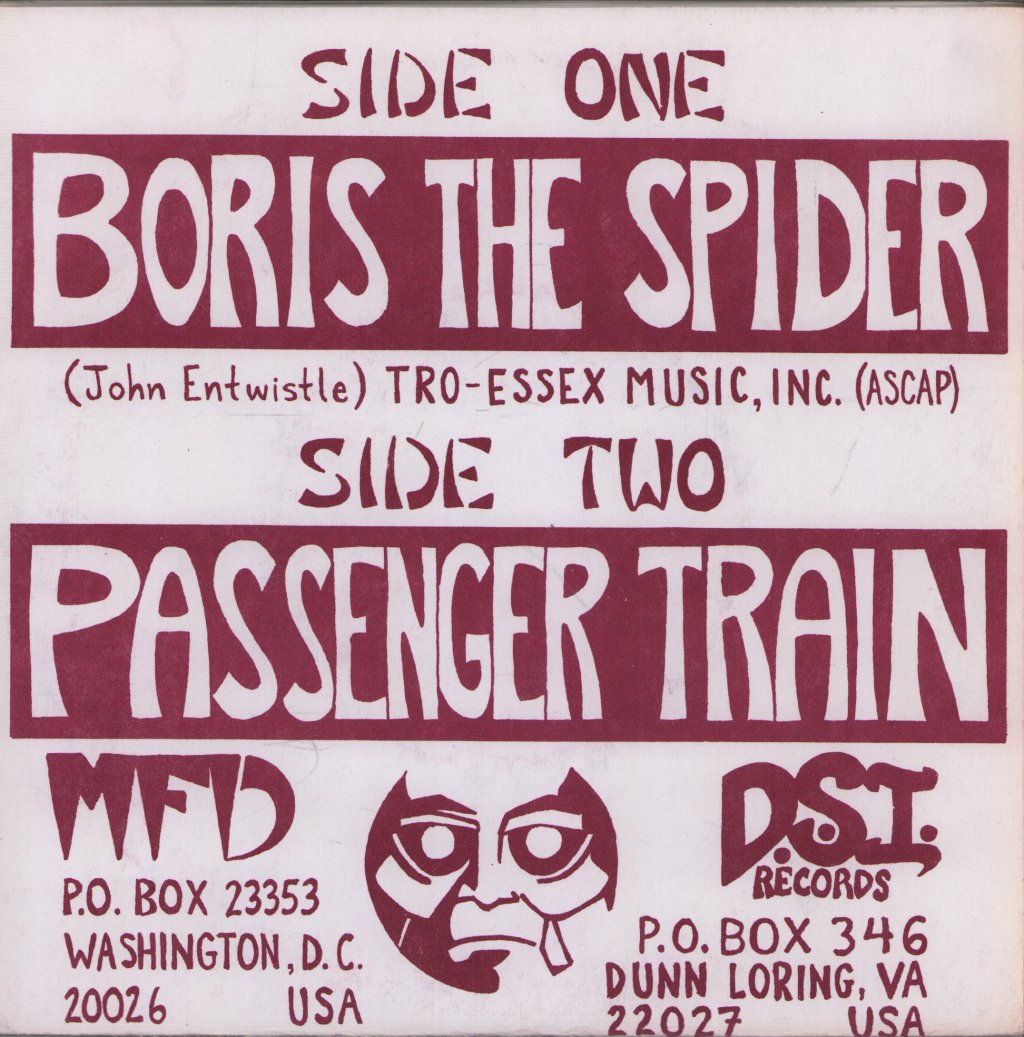 M.f.d. - Boris The Spider / Passenger Train - 7 Inch