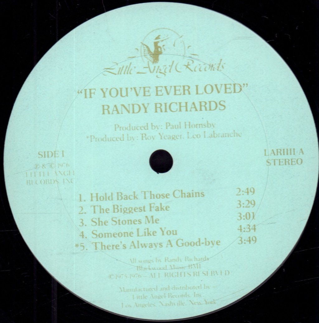 Randy Richards - If You've Ever Loved - Lp