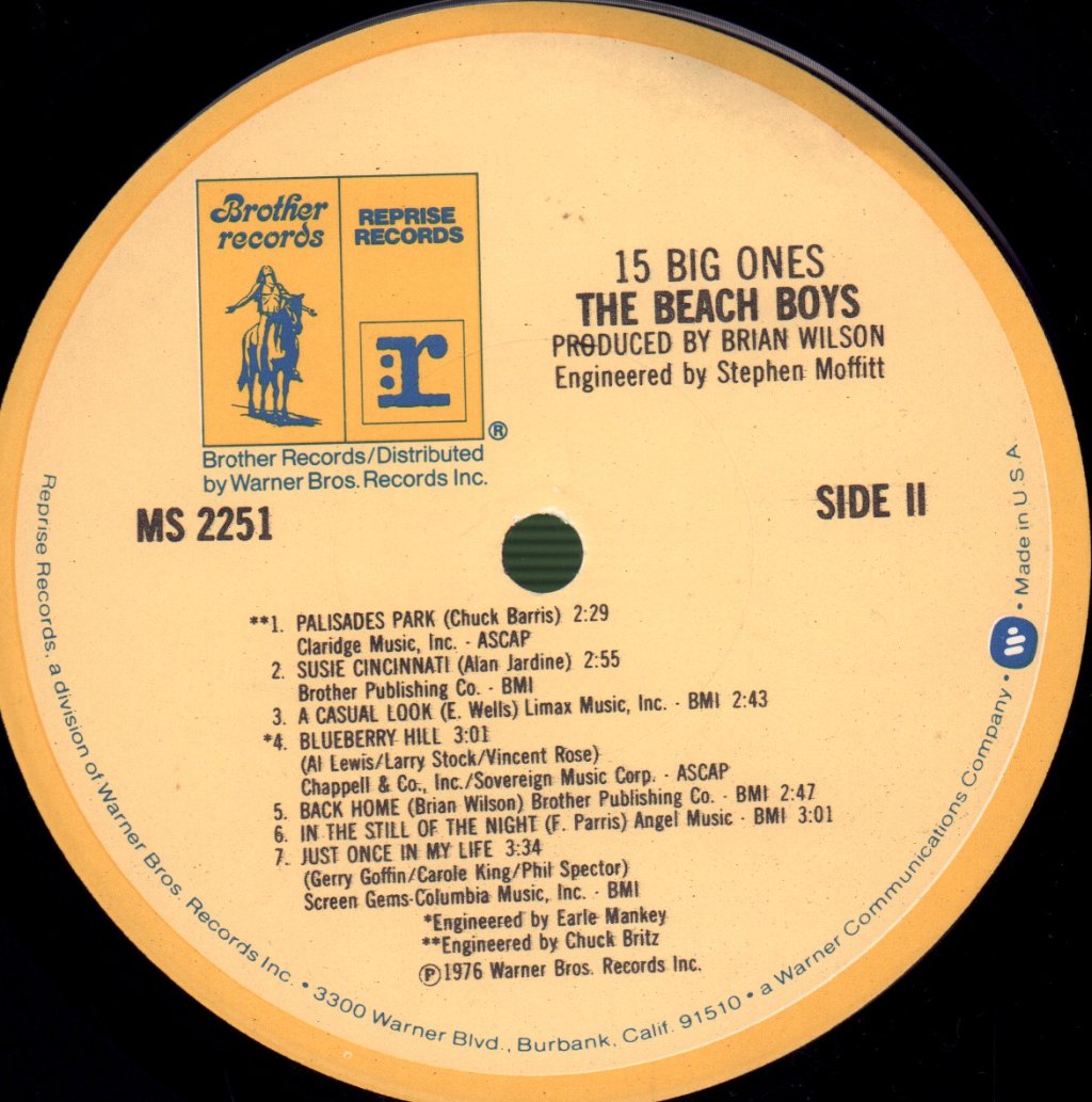 Beach Boys - 15 Big Ones - Lp