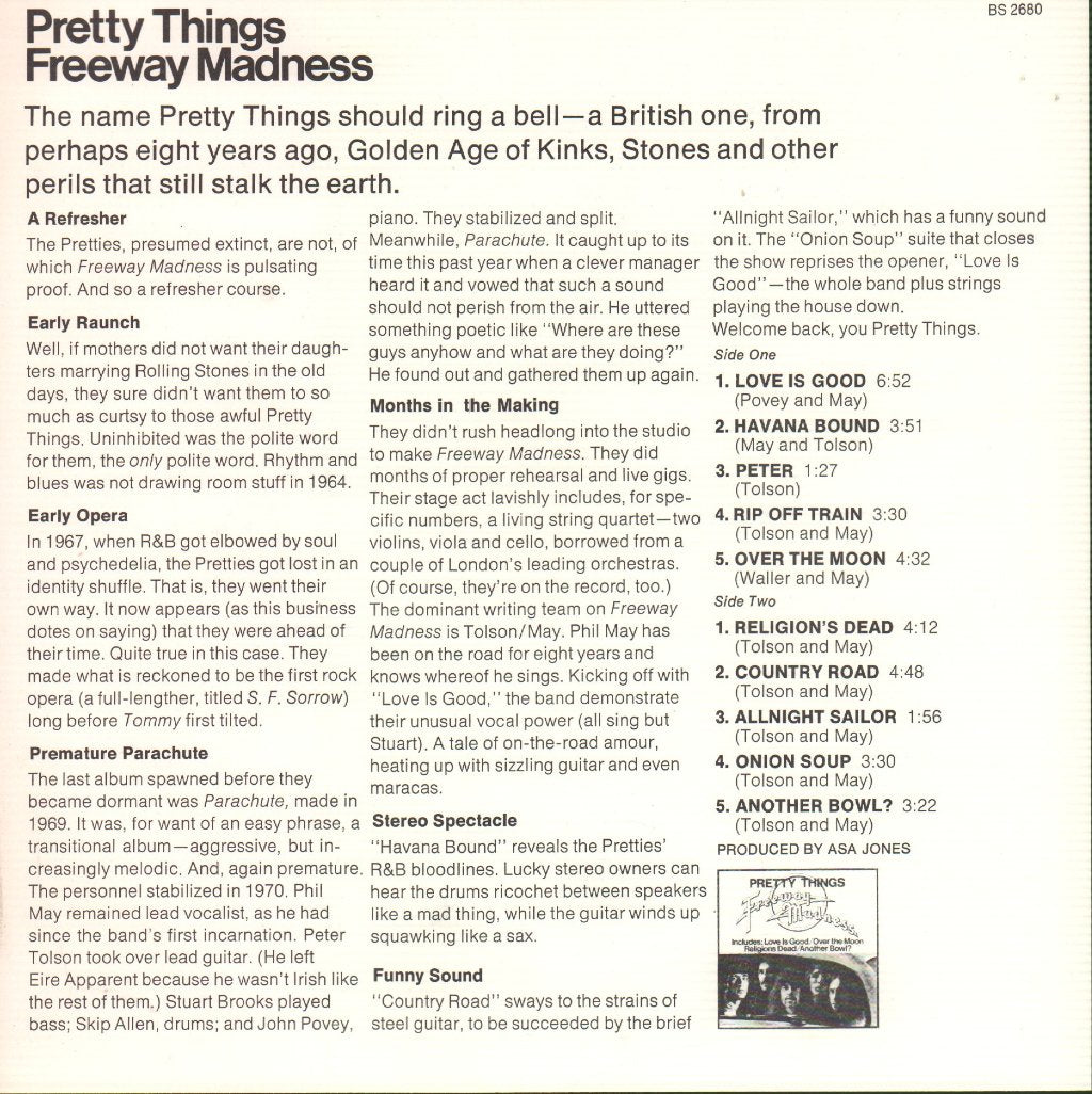 Pretty Things - Freeway Madness - Lp