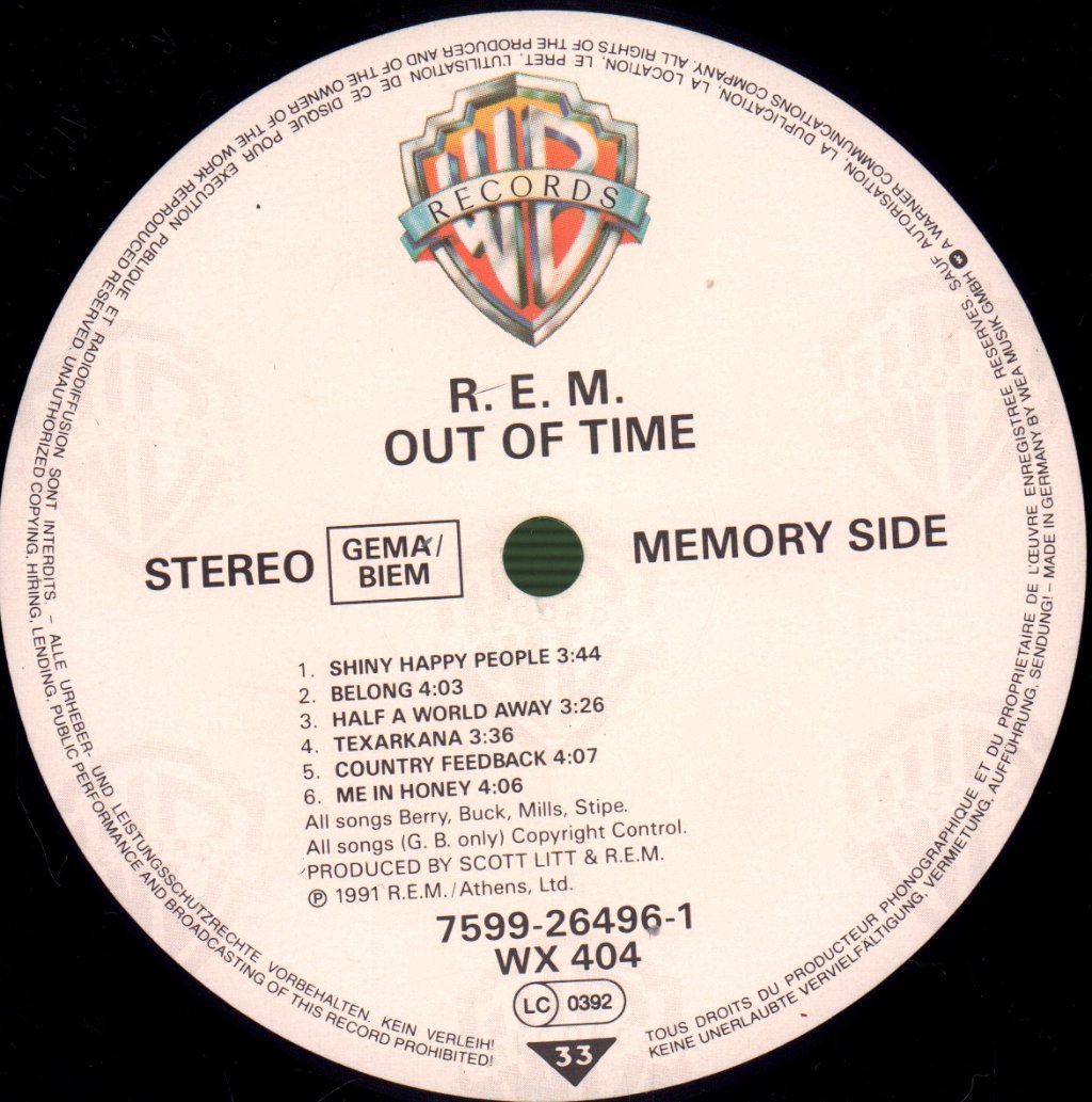 REM - Out Of Time - Lp