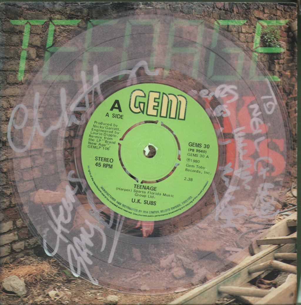 UK Subs - Teenage - 7 Inch