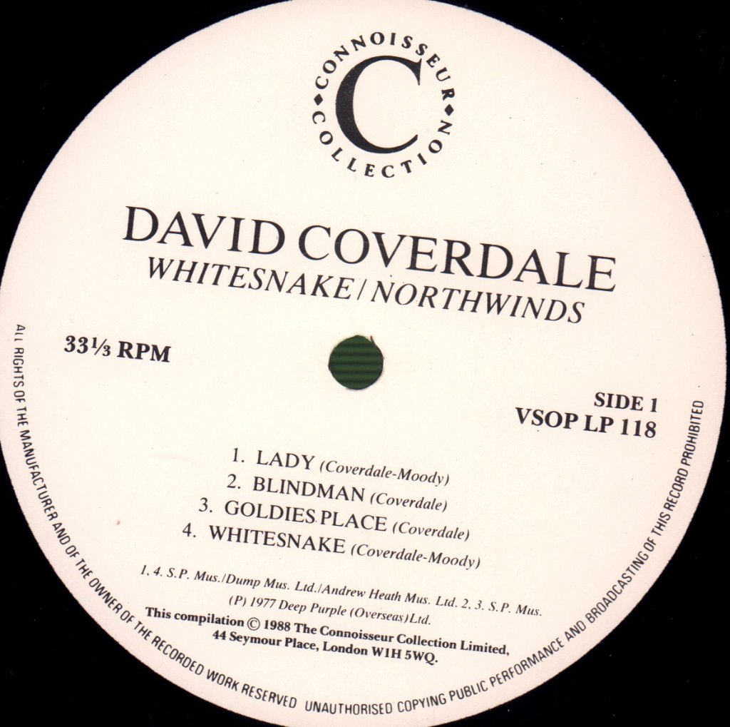David Coverdale - Whitesnake / Northwinds - Double Lp