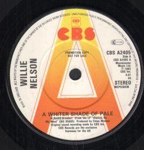 Willie Nelson - A Whiter Shade Of Pale - 7 Inch