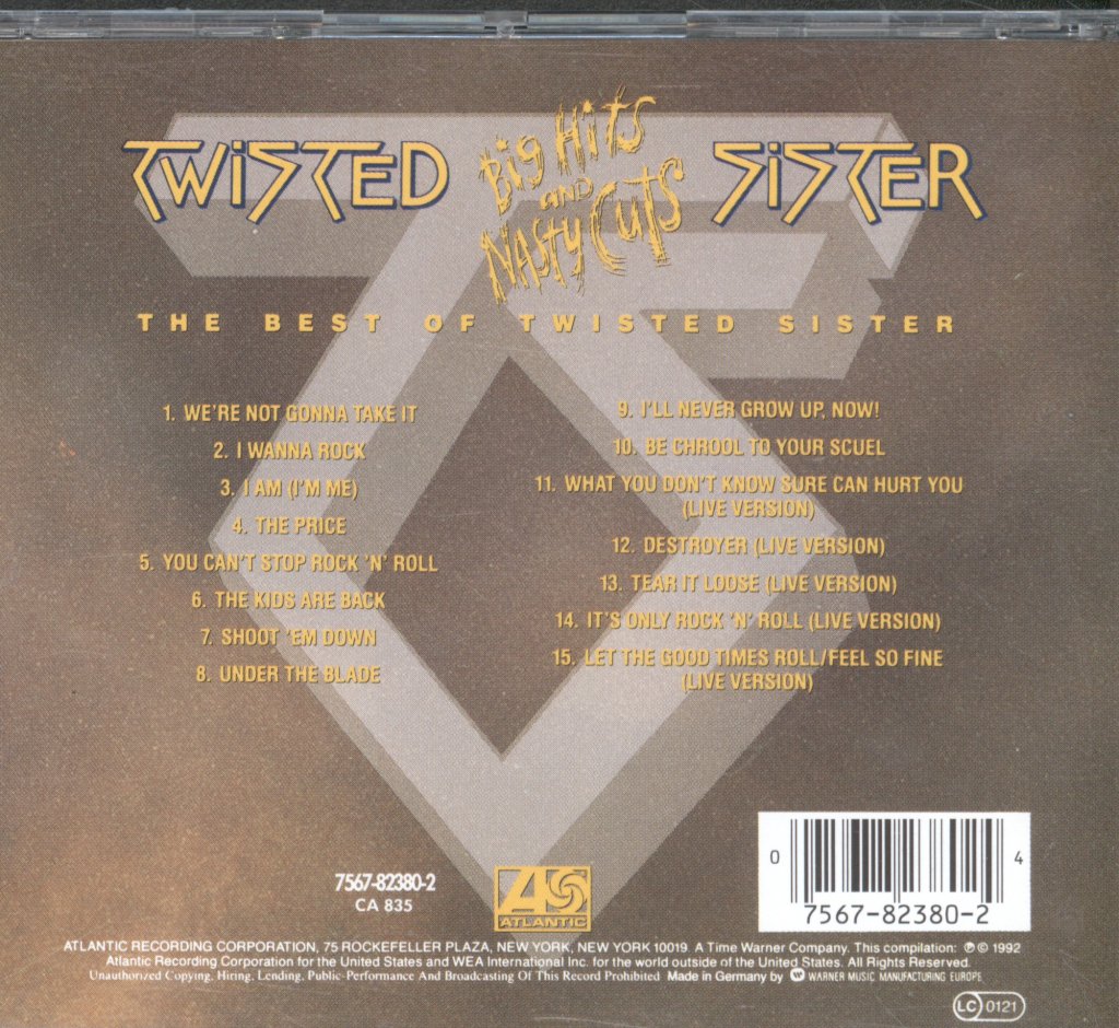 Twisted Sister - Big Hits And Nasty Cuts - Cd