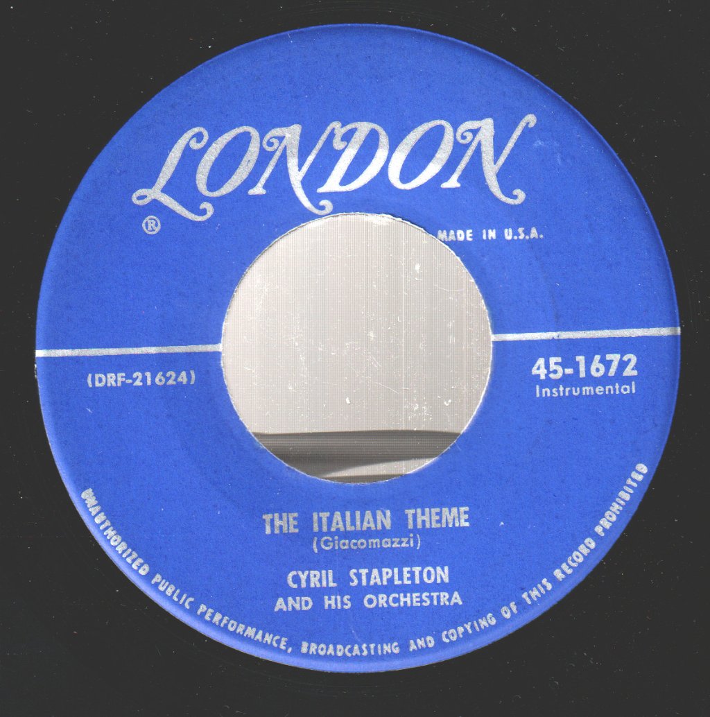 Cyril Stapleton And His Orchestra - Italian Theme - 7 Inch