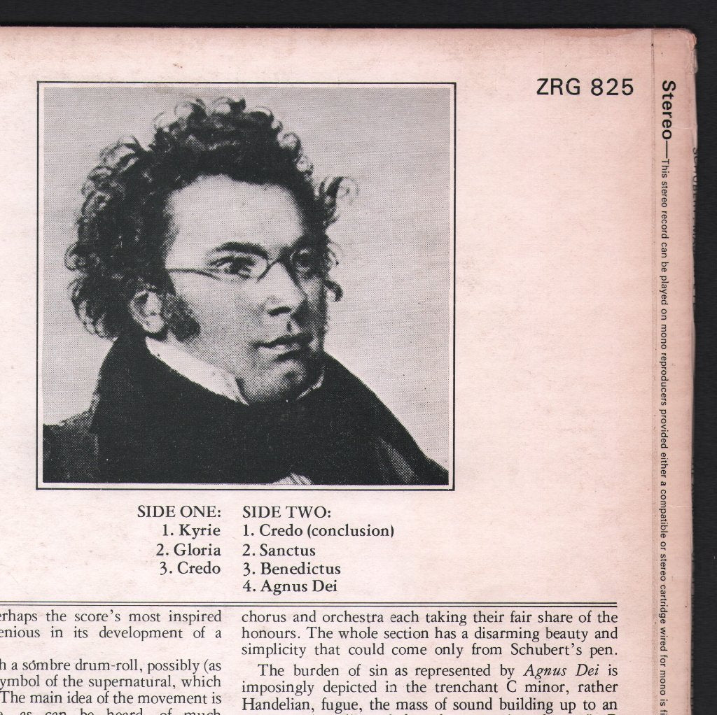 Felicity Palmer / Helen Watts / Kenneth Bowen / Wynford Evans / Christopher Keyte / George Guest - Schubert - Mass In E Flat - Lp