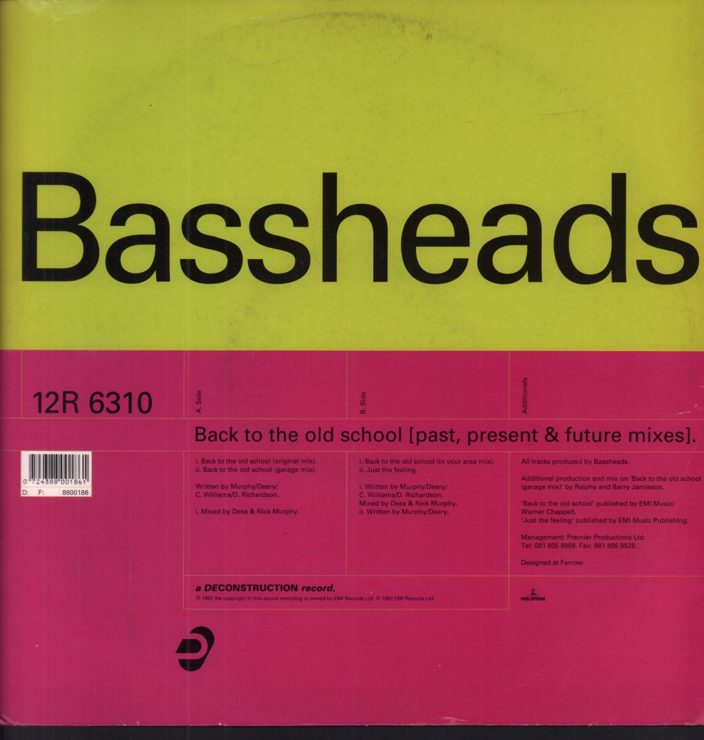 Bassheads - Back To The Old School - 12 Inch