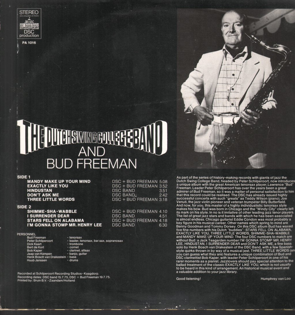 Dutch Swing College Band And Bud Freeman - Dutch Swing College Band And Bud Freeman - Lp
