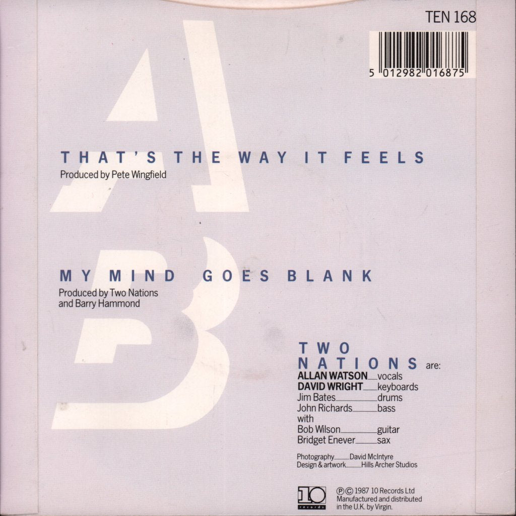 Two Nations - That's The Way It Feels - 7 Inch