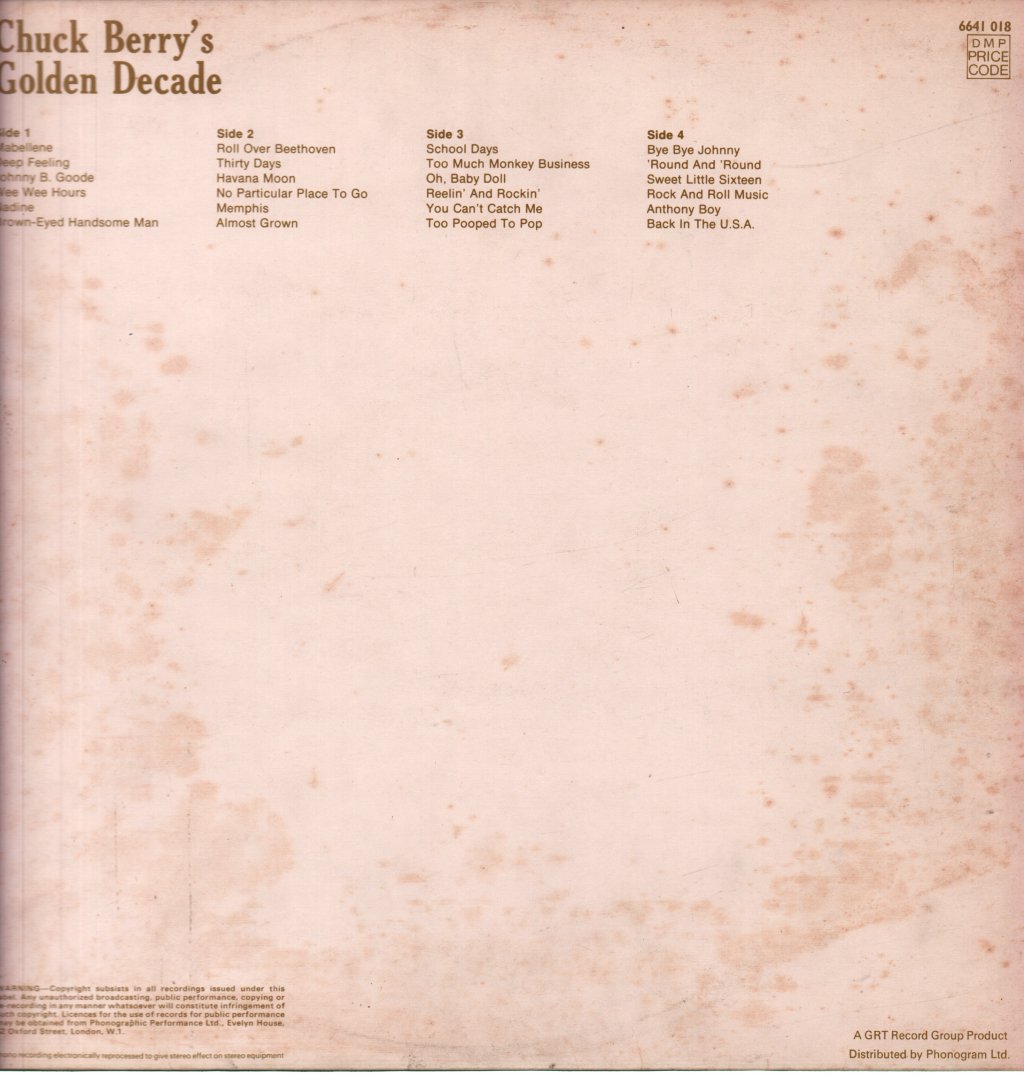 Chuck Berry - Chuck Berry's Golden Decade - Double Lp