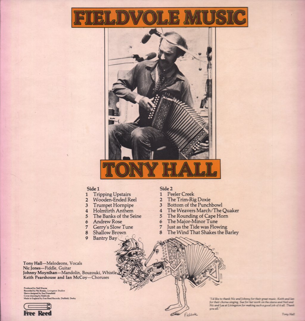 Tony Hall - Fieldvole Music - Lp