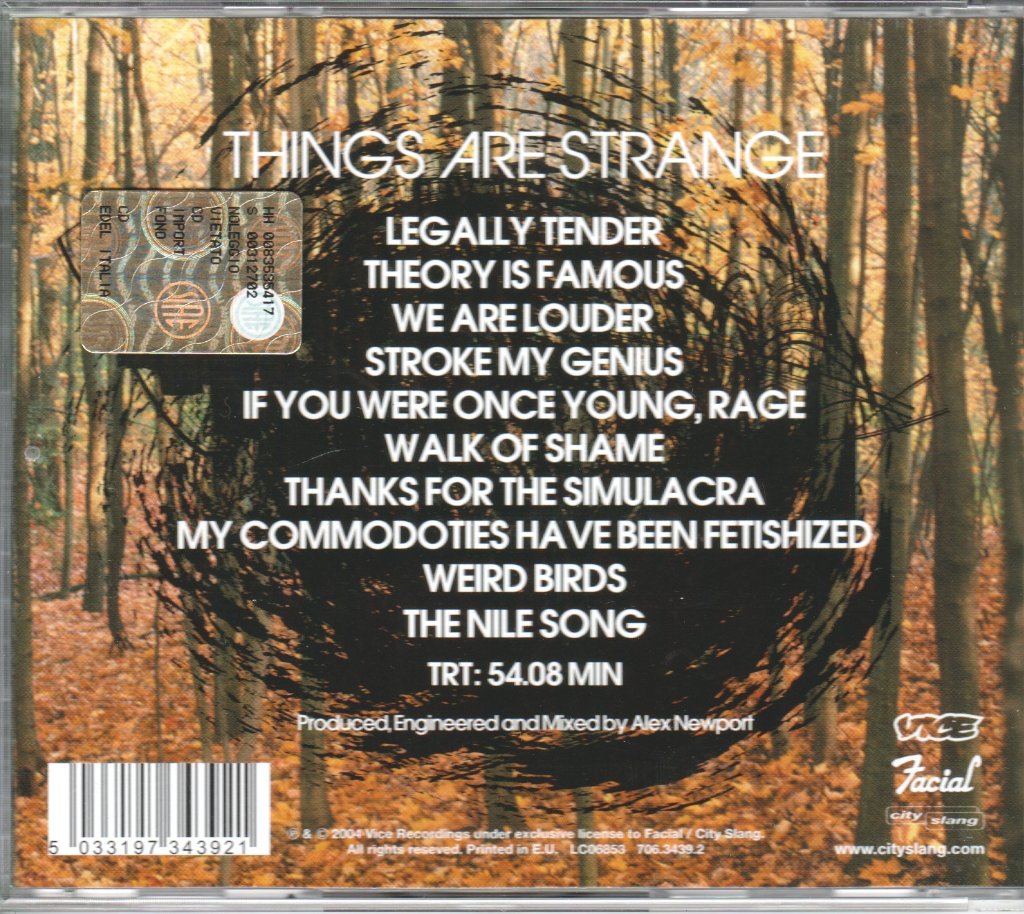 Panthers - Things Are Strange - Cd