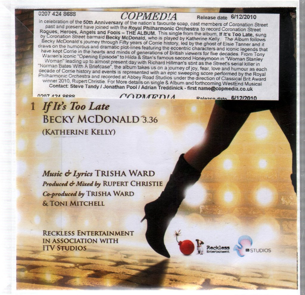 Becky Mcdonald - If It's Too Late - Cdr