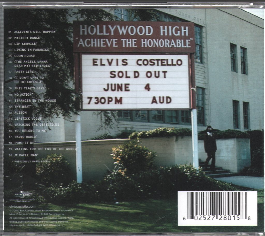 Elvis Costello & The Attractions - Live At Hollywood High - Cd