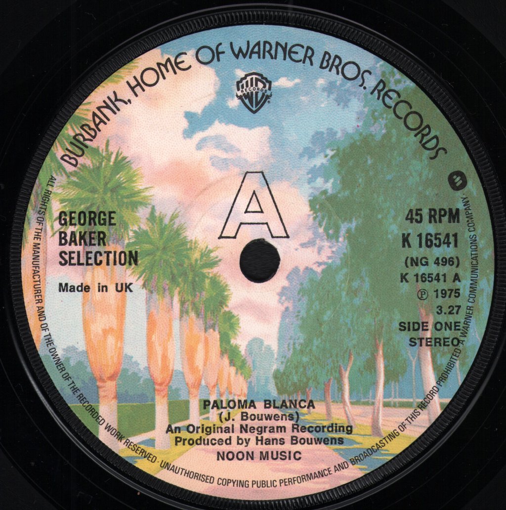 George Baker Selection - Paloma Blanca - 7 Inch