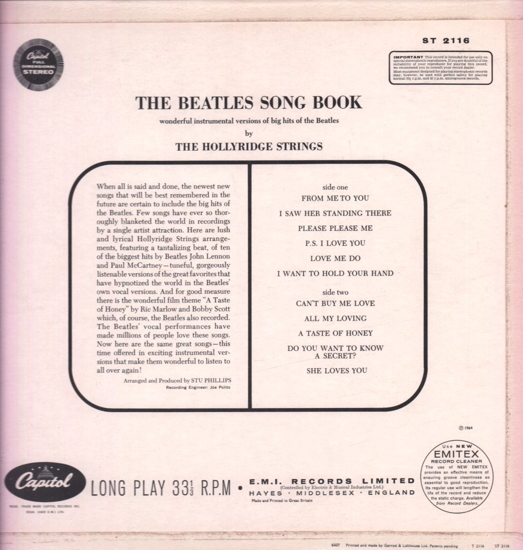Hollyridge Strings - Beatles Song Book - Lp