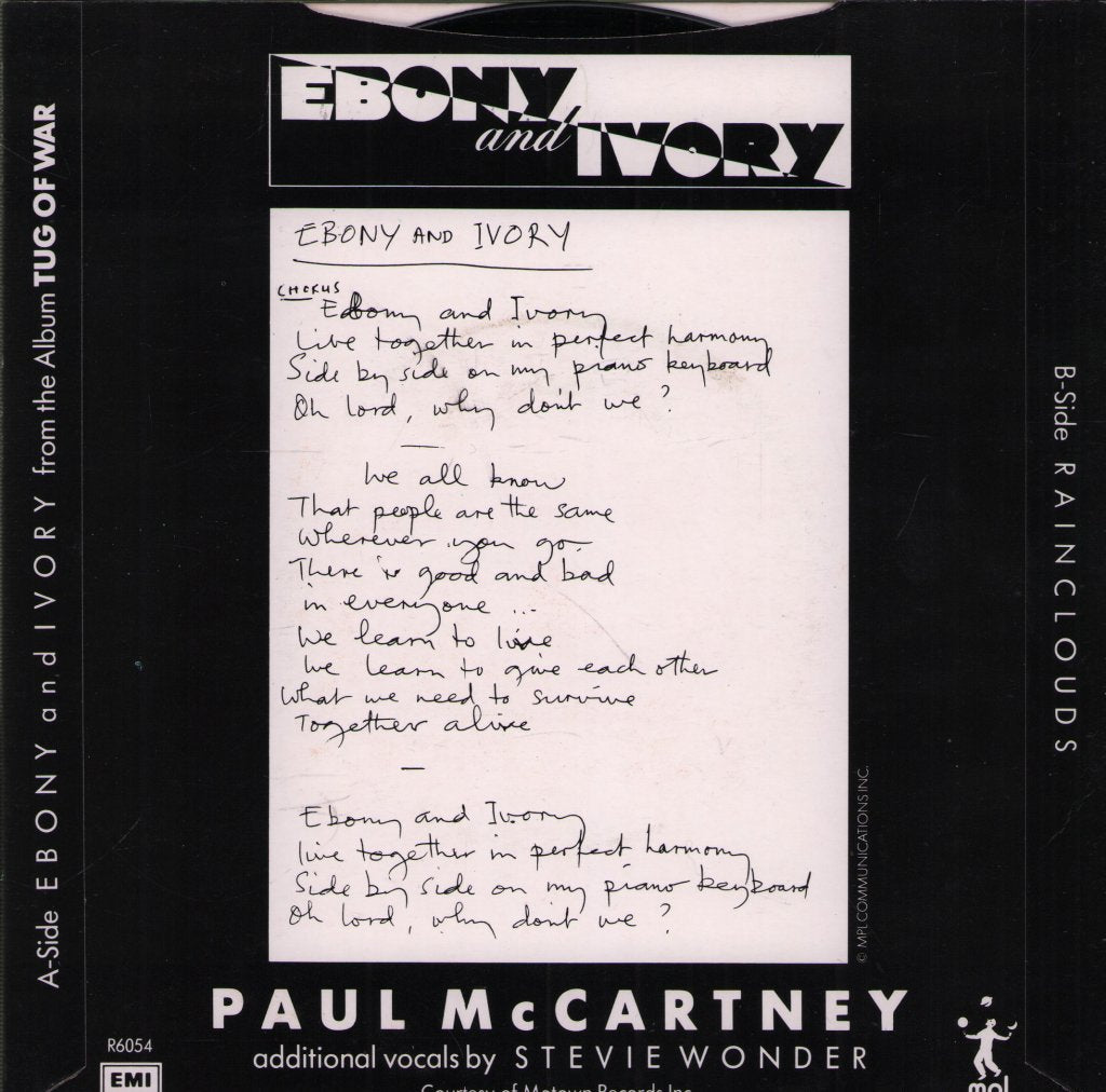 Paul McCartney - Ebony And Ivory - 7 Inch