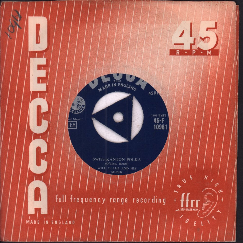 will glahe and his musik - Swiss Kanton Polka - 7 Inch