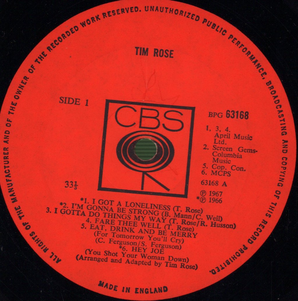 Tim Rose - Tim Rose - Lp