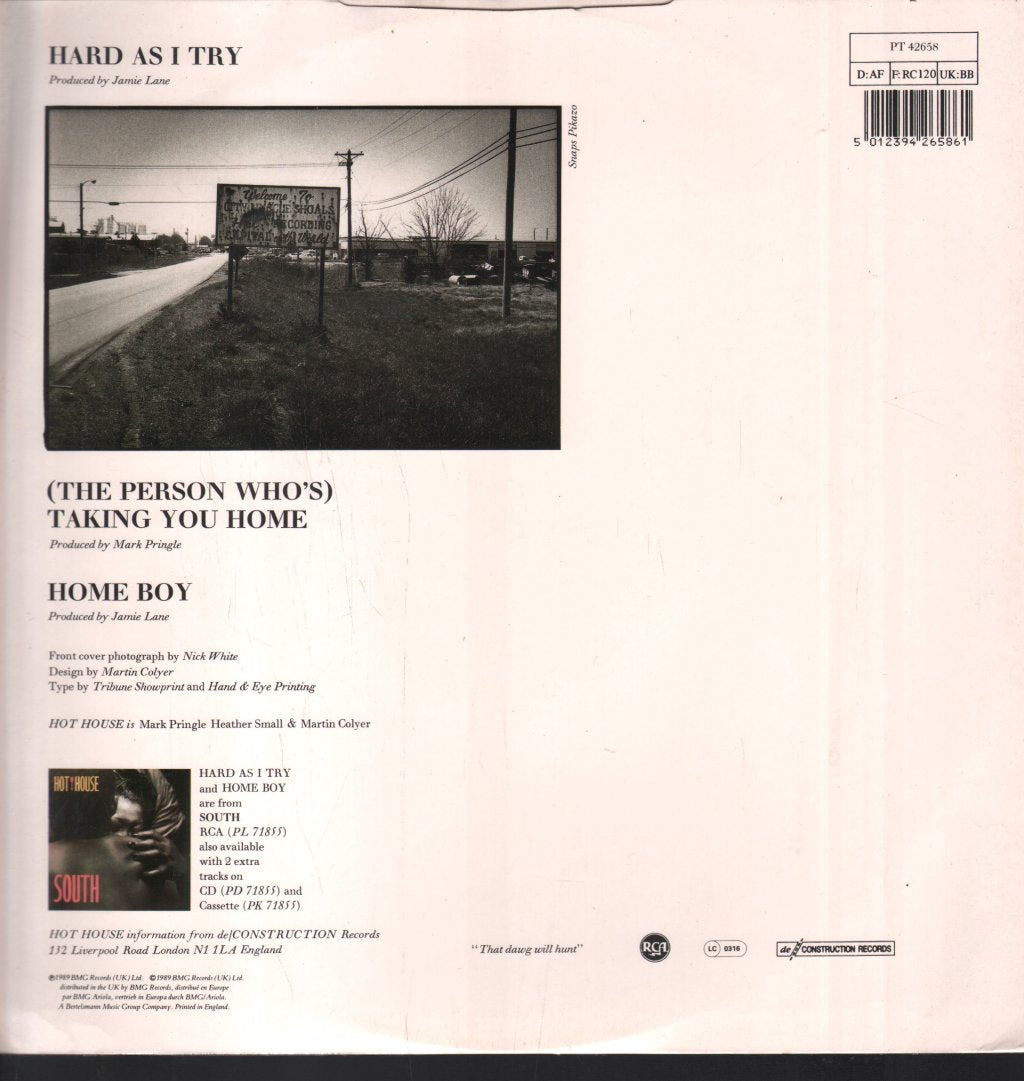 Hot House - Hard As I Try - 12 Inch