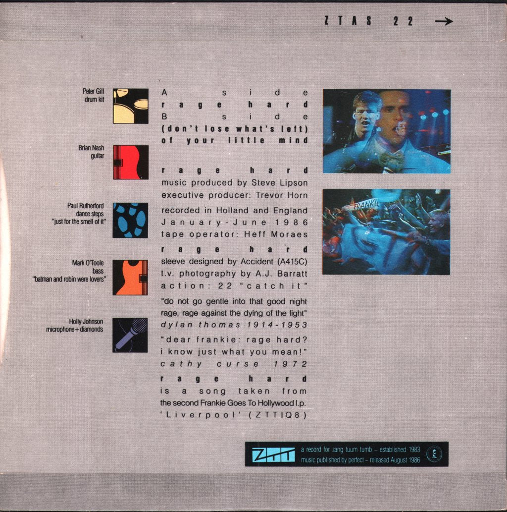 Frankie Goes To Hollywood - Rage Hard - 7 Inch
