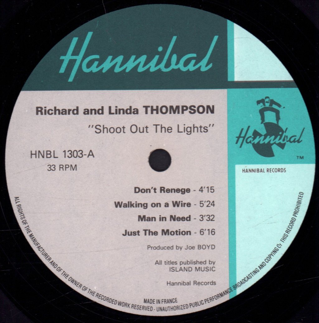 Richard & Linda Thompson - Shoot Out The Lights - Lp