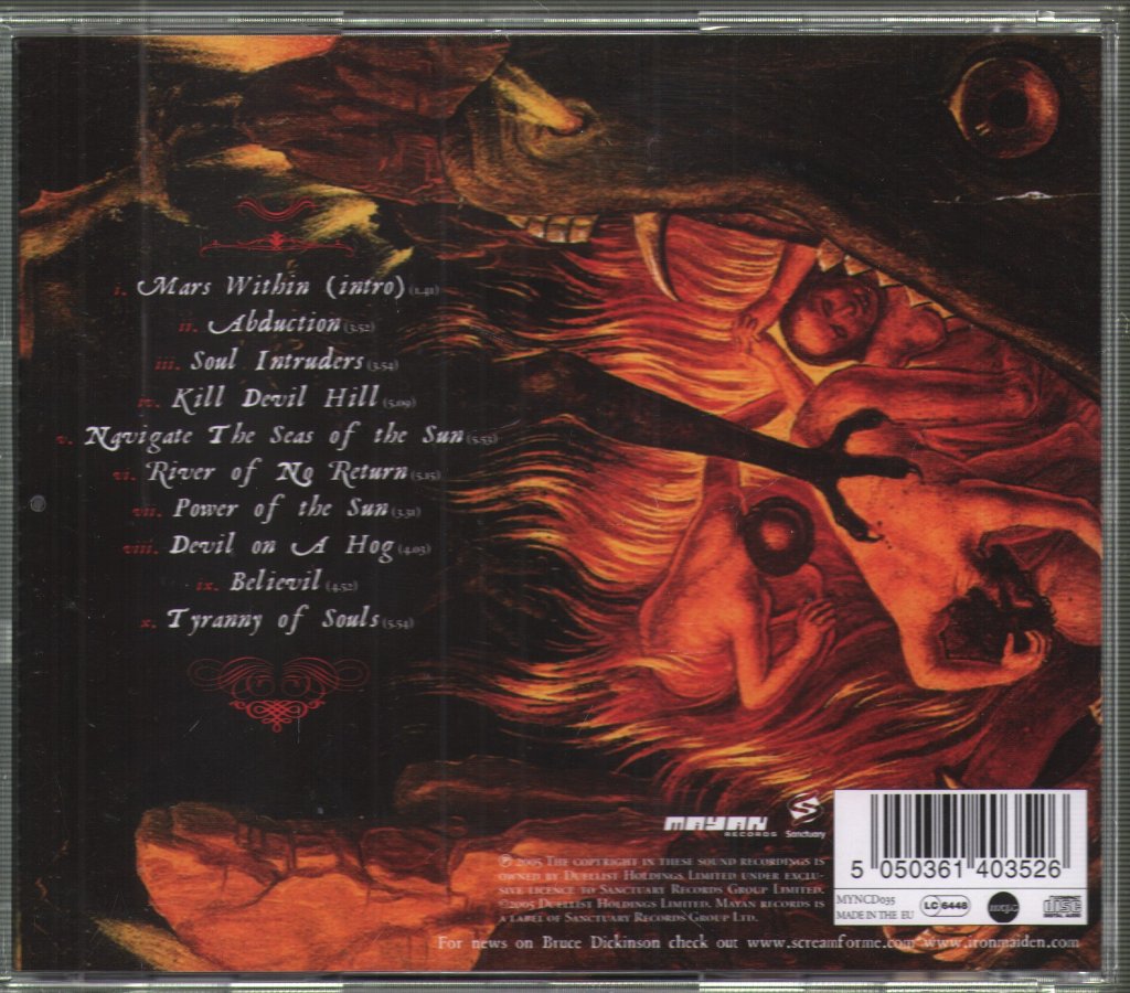 Bruce Dickinson - Tyranny Of Souls - Cd