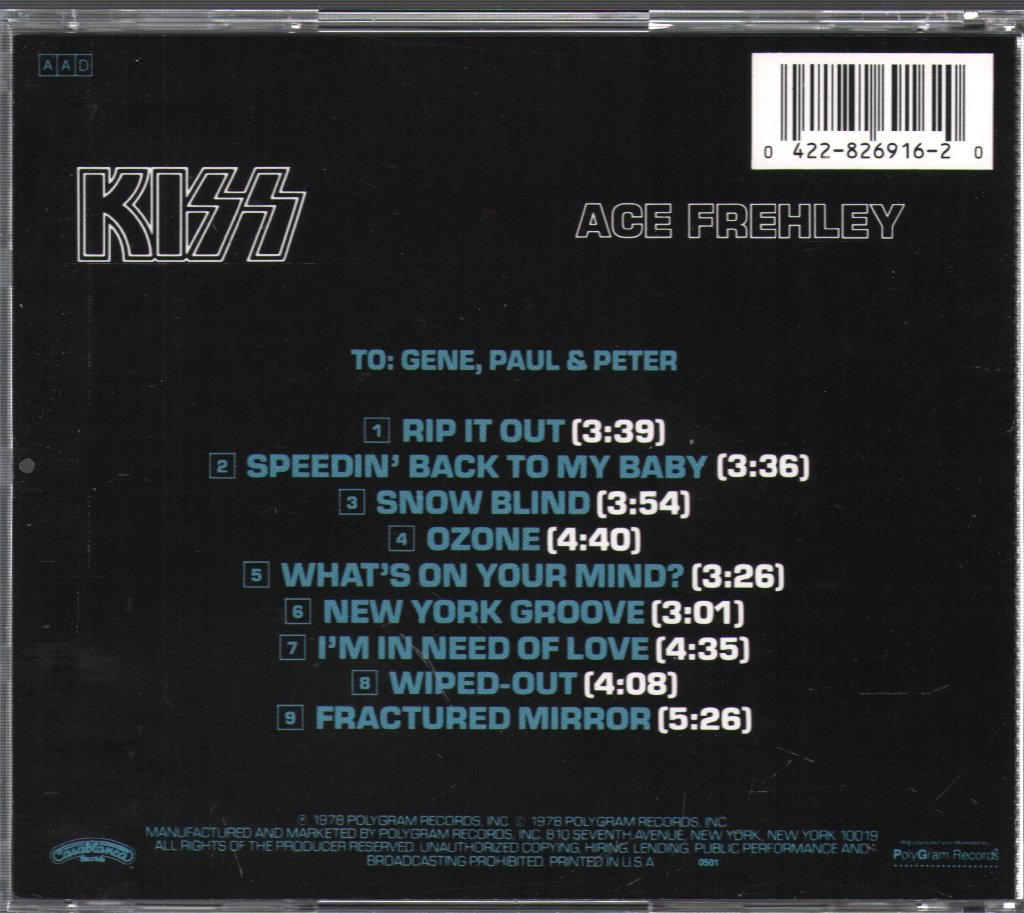 Ace Frehley - Ace Frehley - Cd