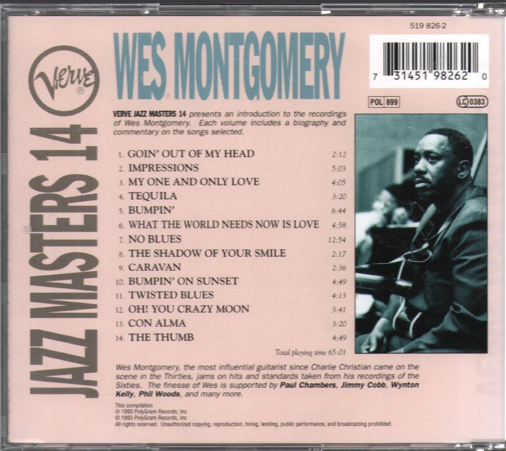 Wes Montgomery - Verve Jazz Masters 14 - Cd