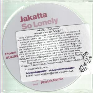 Jakatta - So Lonely - Cd