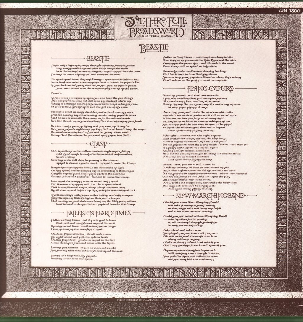 Jethro Tull - Broadsword And The Beast - Lp