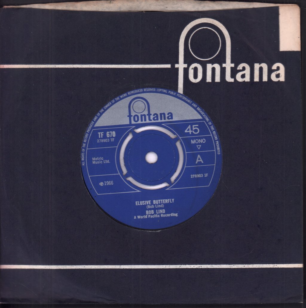 Bob Lind - Elusive Butterfly - 7 Inch