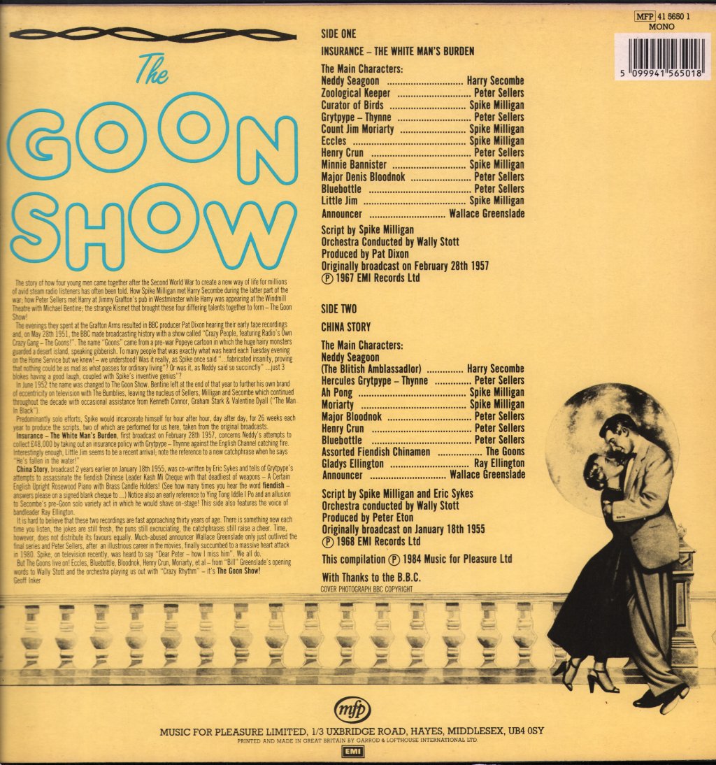 Goon Show - Insurance -The White Man's Burden/China Story - Lp