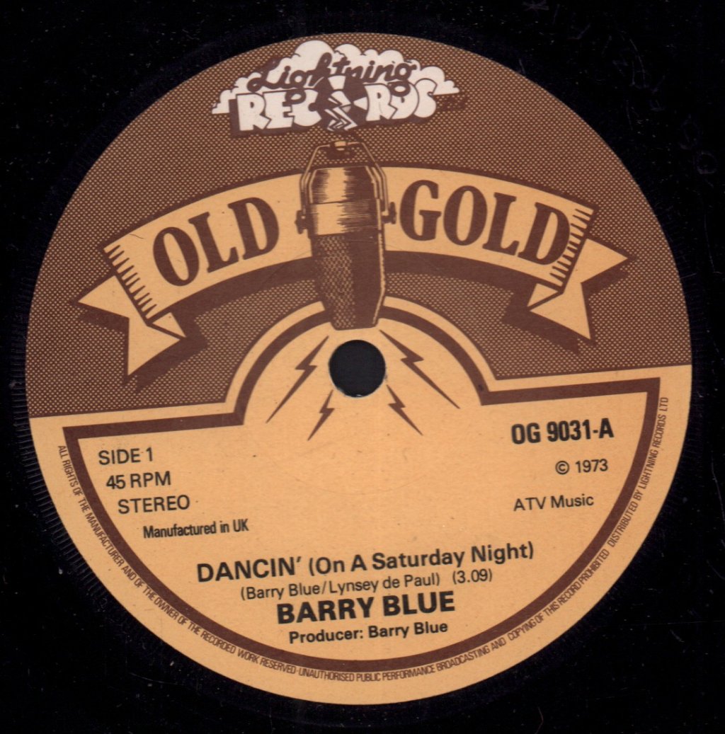 Barry Blue - Dancin' On A Saturday Night - 7 Inch