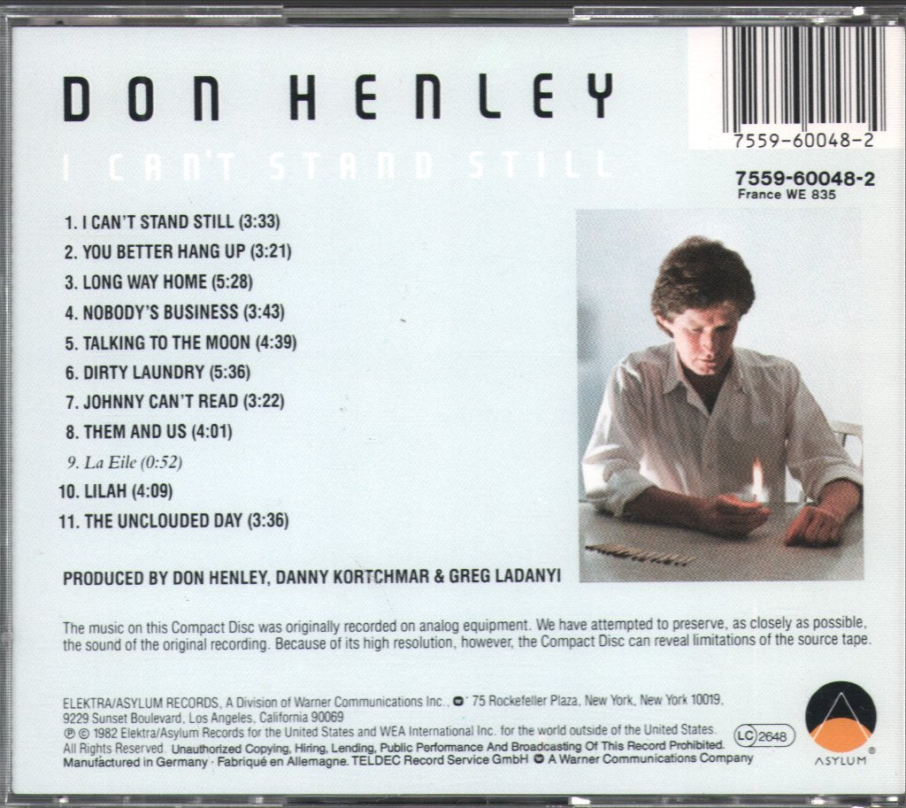 Don Henley - I Can't Stand Still - Cd