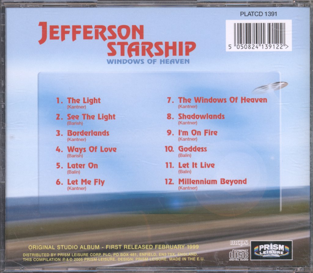 Jefferson Starship - Windows Of Heaven - Cd