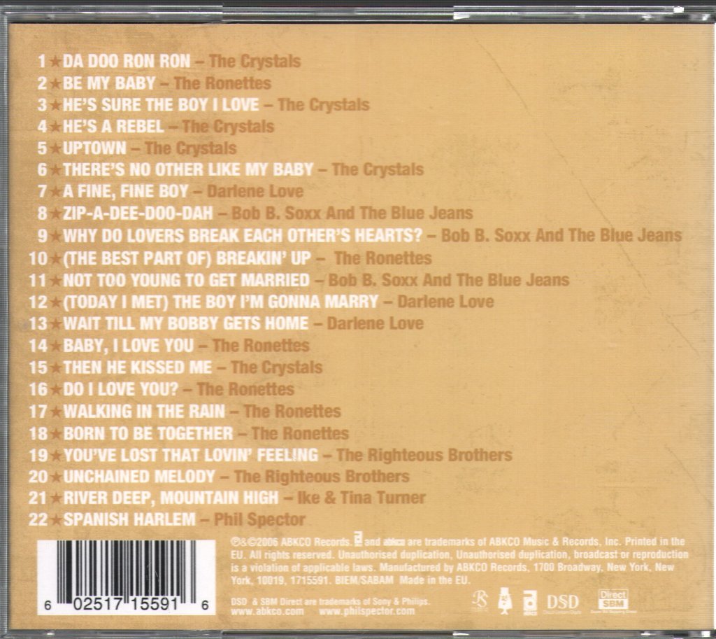 Various Artists - Phil Spector's Wall Of Sound Retrospective - Cd