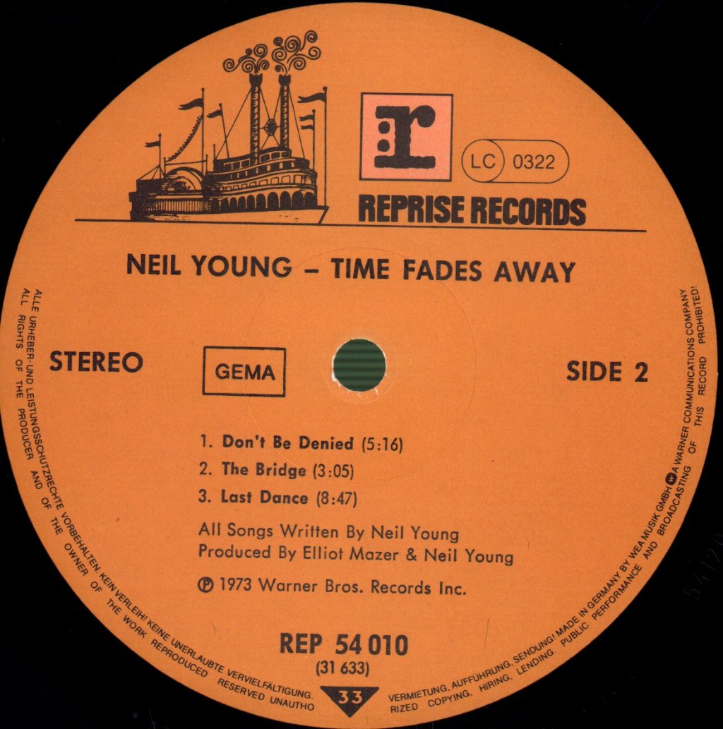 Neil Young - Time Fades Away - Lp