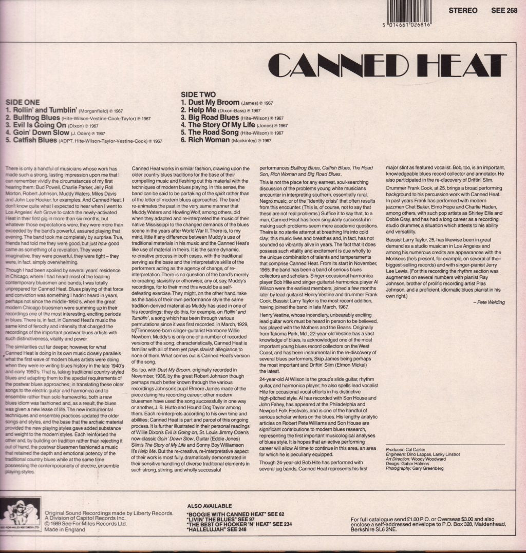 Canned Heat - Canned Heat - Lp