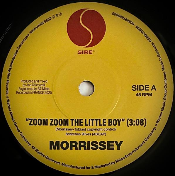 Morrissey - Zoom Zoom The Little Boy / Without Music The World Dies - 7 Inch