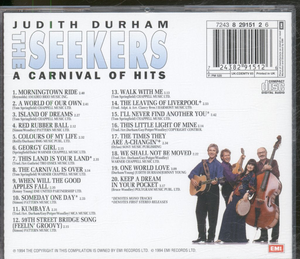 Judith Durham / The Seekers - A Carnival Of Hits - Cd