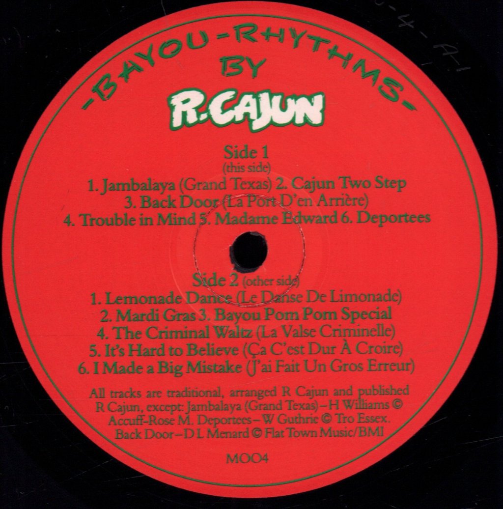 R. Cajun - Bayou Rhythms - Lp