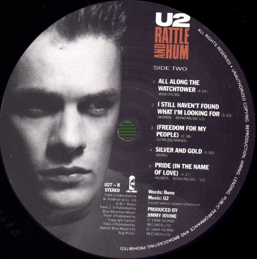 U2 - Rattle And Hum - Double Lp
